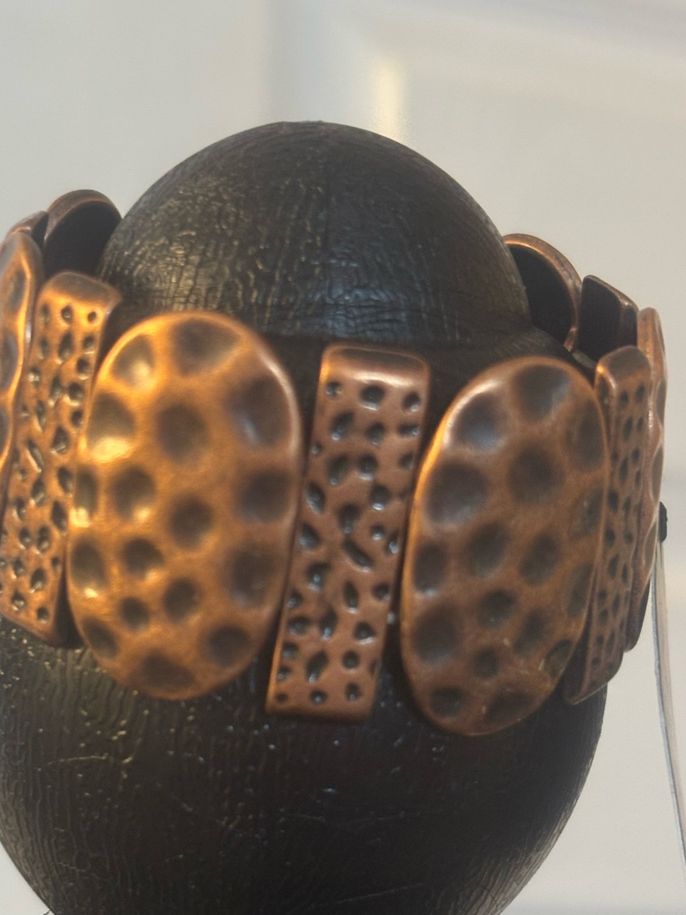 Copper-Tone Textured  Stretch Bracelet